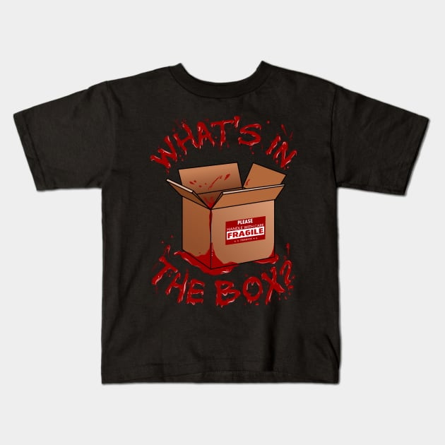 What's in the box? Kids T-Shirt by wet_chicken_lip